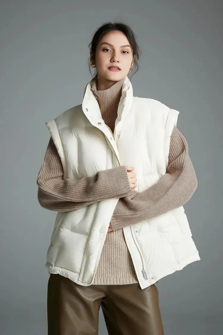 100 Wool Chunky Asymmetric Zip Turtleneck Knit Sweater