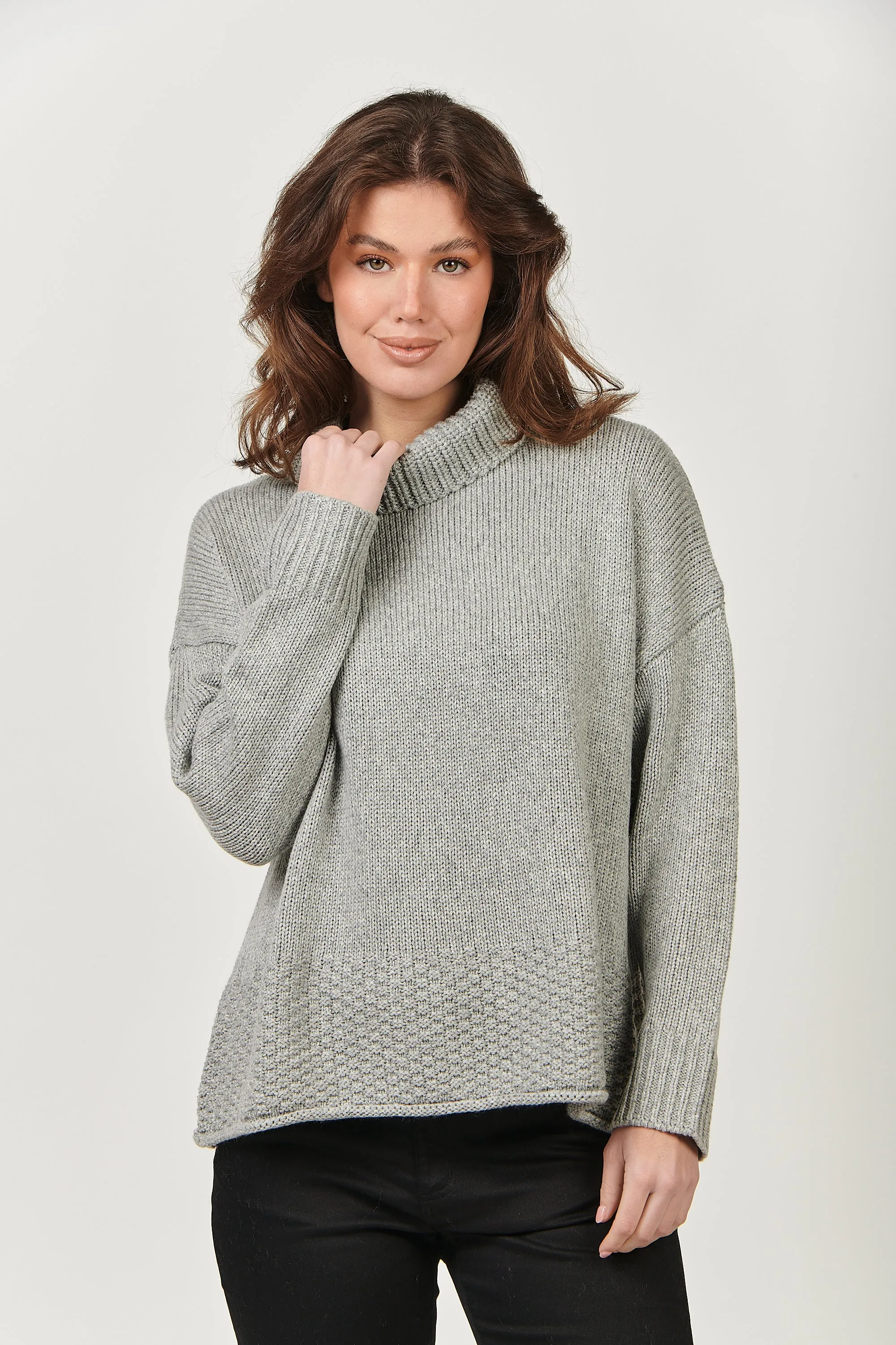 Cashmere Blend Roll Neck Jumper