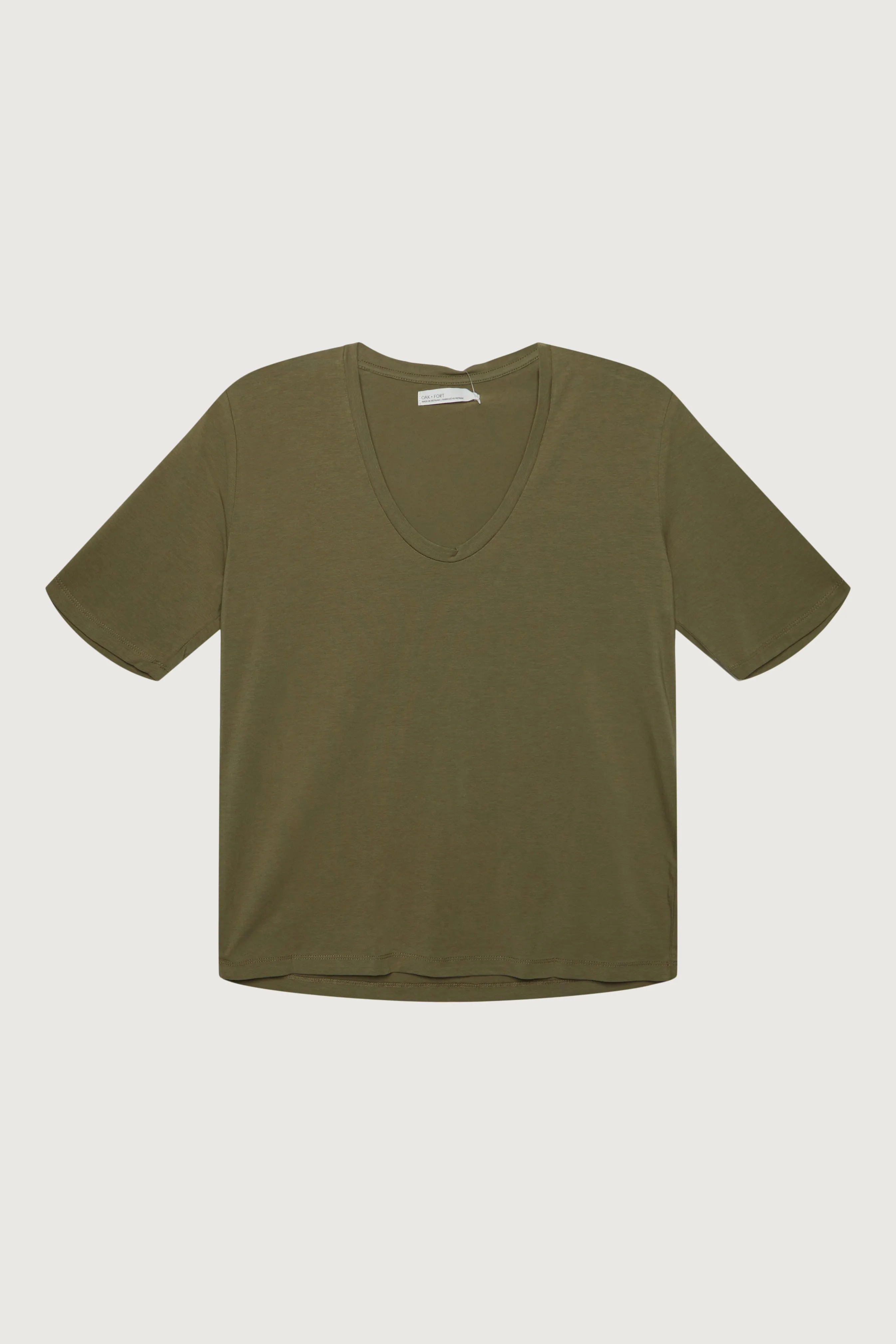 COTTON MODAL SCOOP NECK TEE