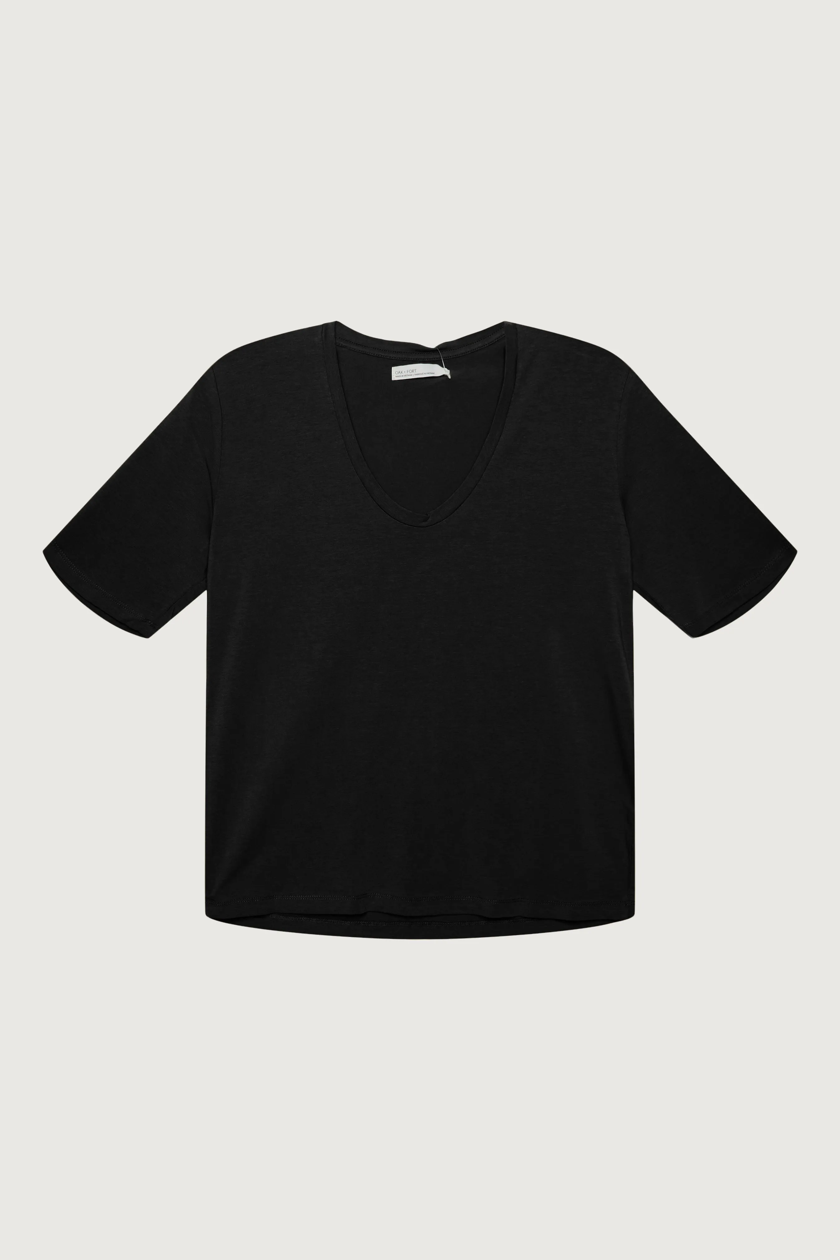 COTTON MODAL SCOOP NECK TEE