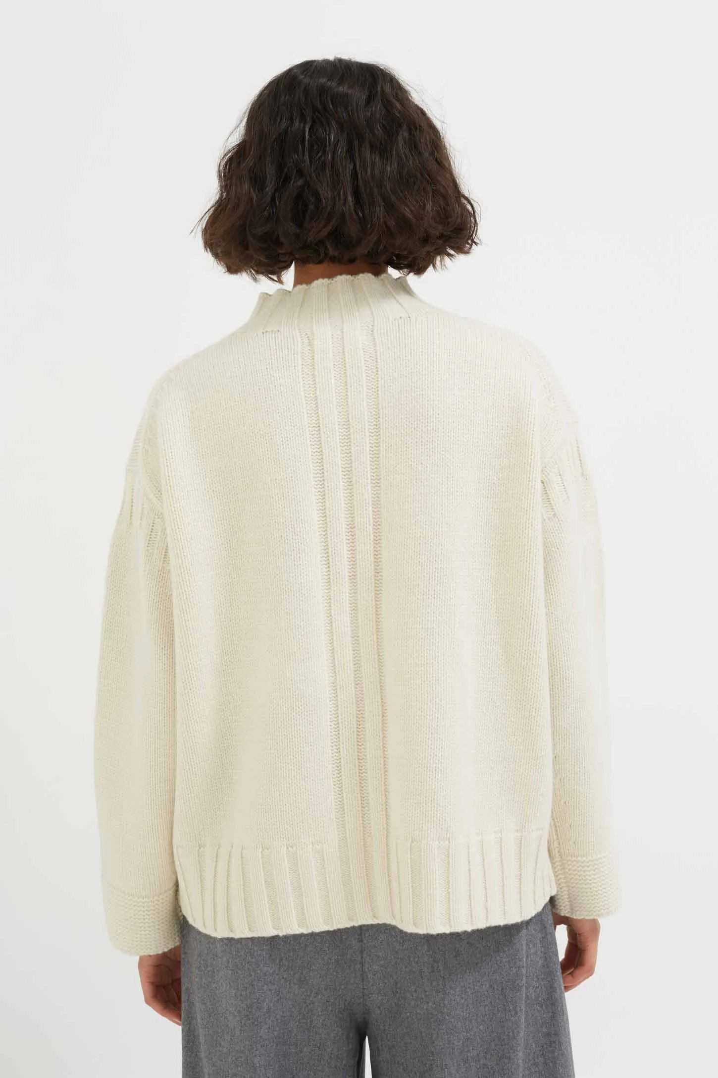 Cream Merino Guernsey Sweater