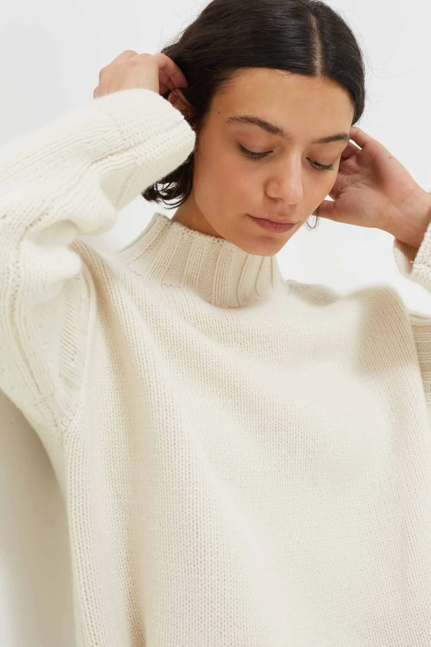 Cream Merino Guernsey Sweater
