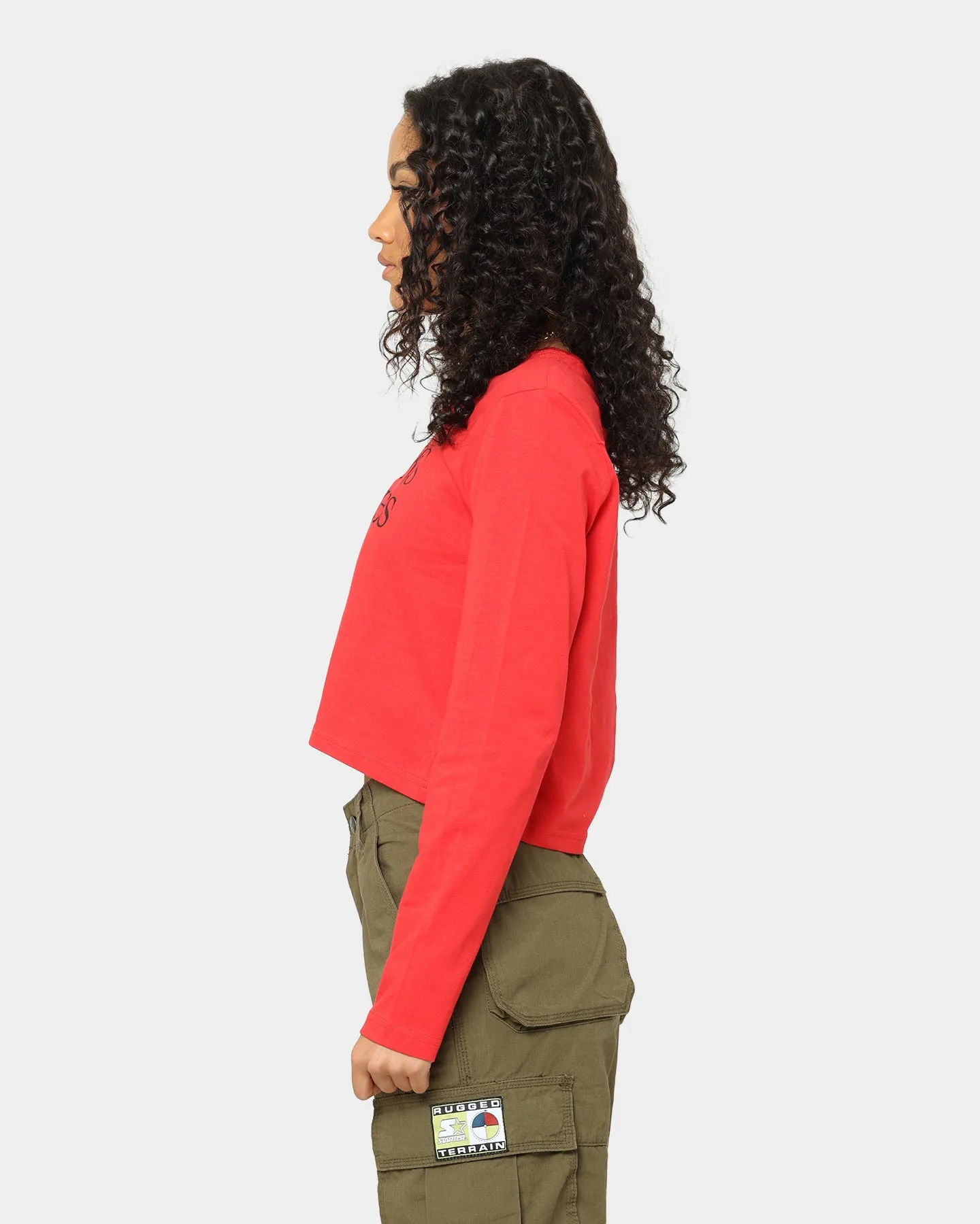 Crooks & Castles Women's Cross Out Long Sleeve T-Shirt Red
