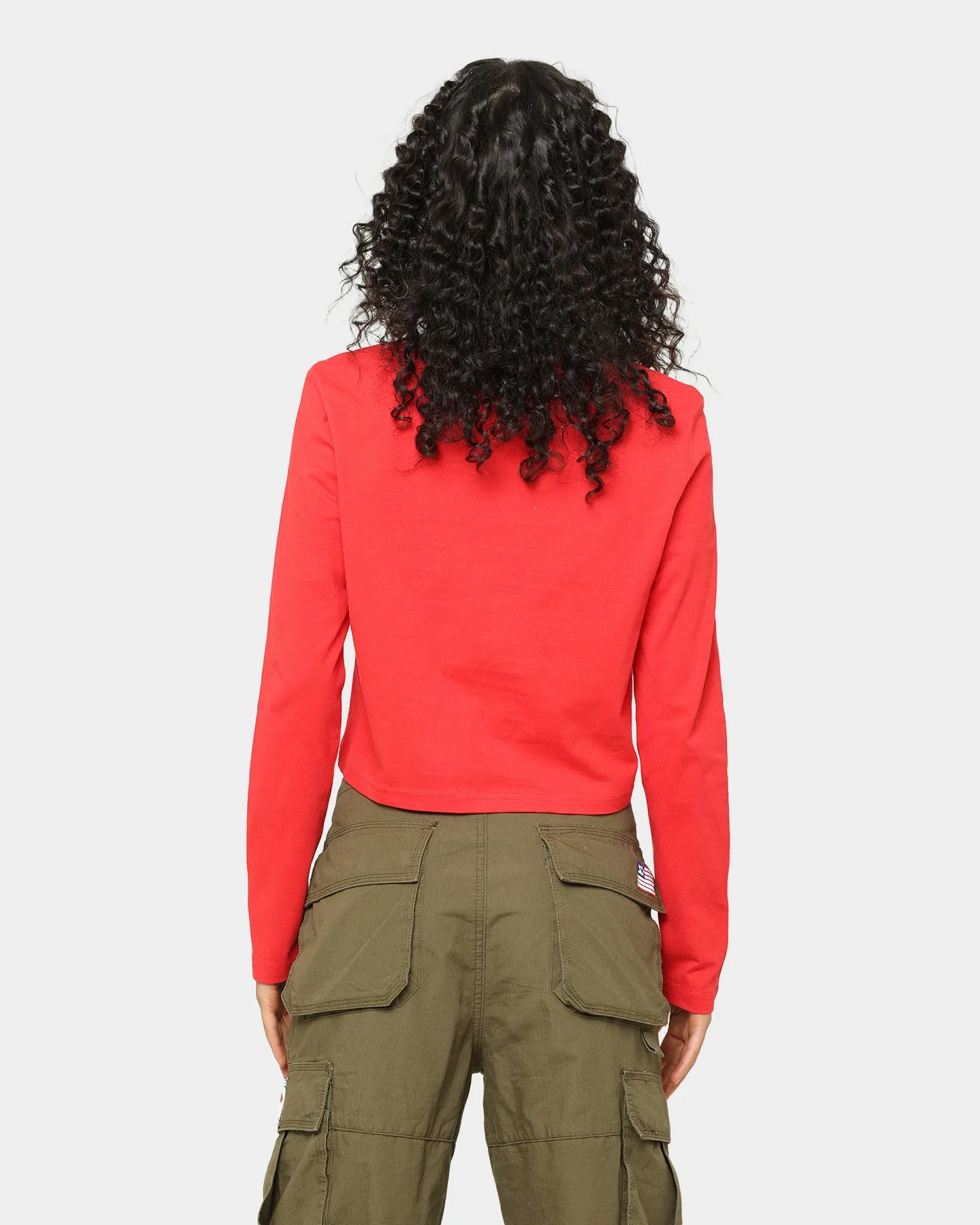 Crooks & Castles Women's Cross Out Long Sleeve T-Shirt Red