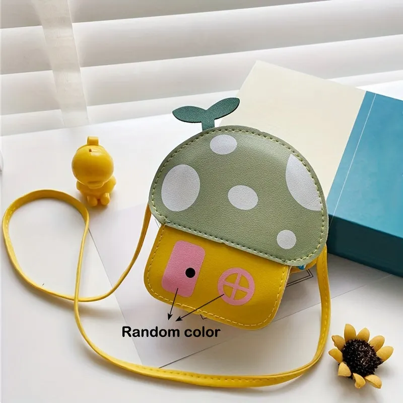 Cute Mushroom Crossbody Bag: Fashionable Accessories for Girls - Perfect Birthday Gift for Kids!