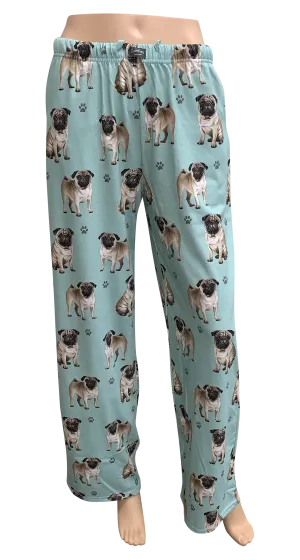 Dog Print Lounge Pants - Pug