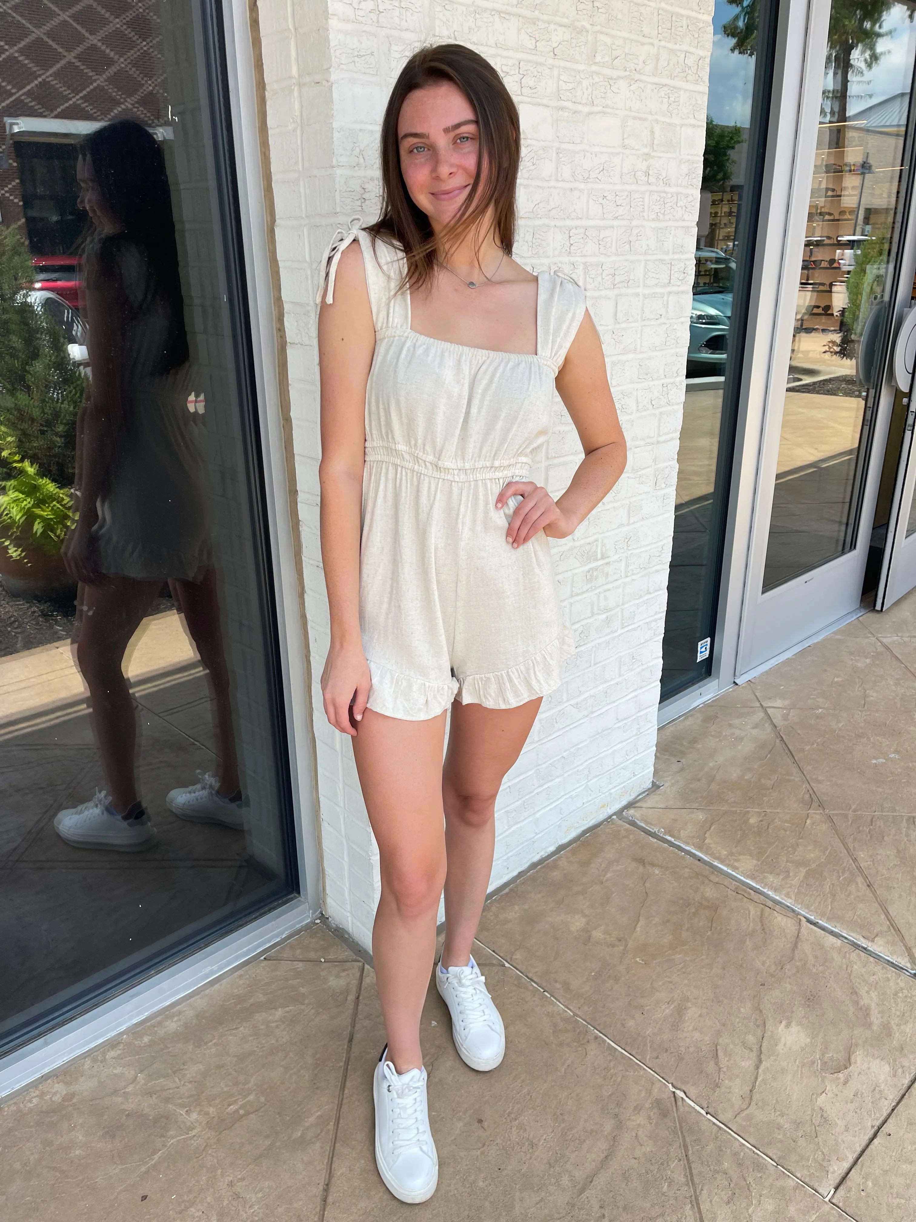 Drew Sleeveless Ruffle Romper