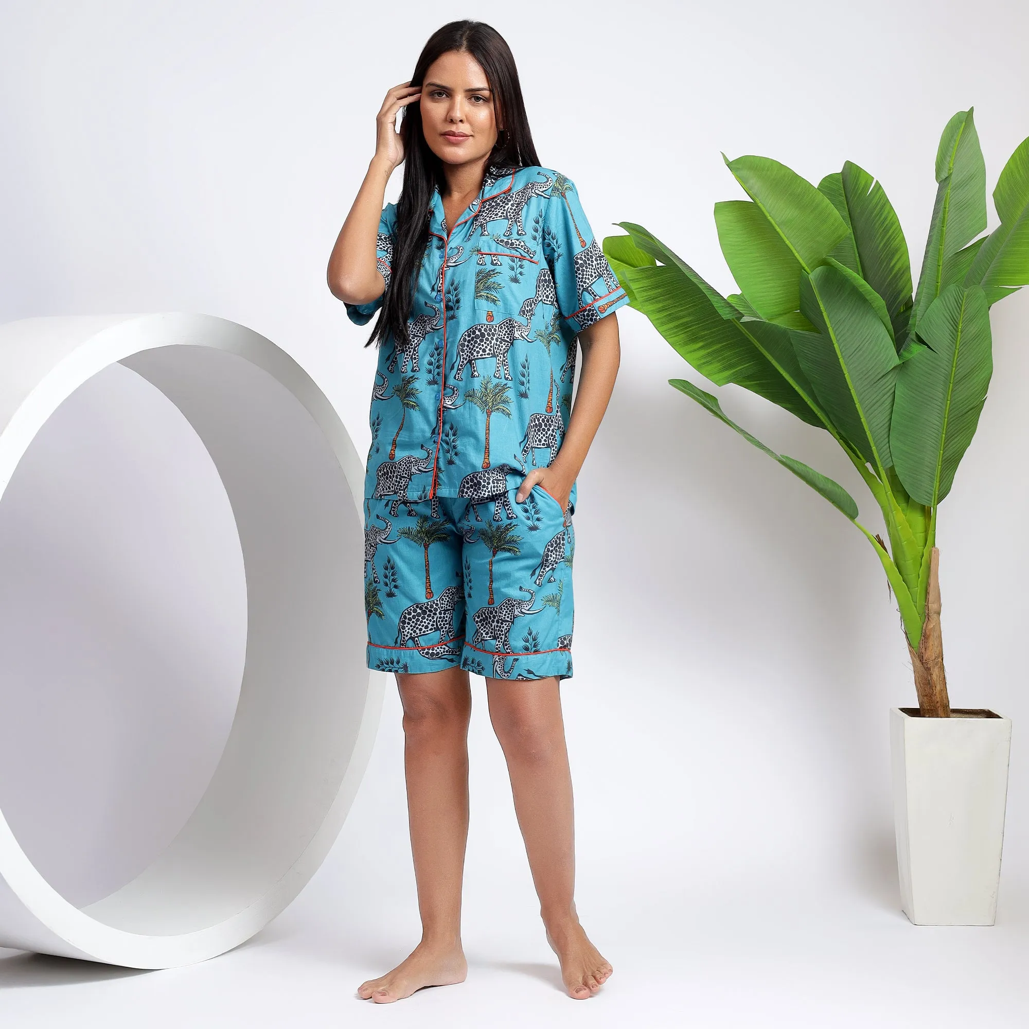 Elephant Style ~ Cotton Gray Shorts for A Trendy Wear