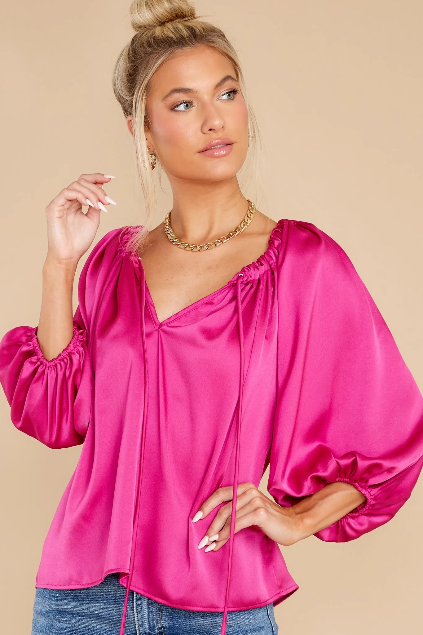 Energize And Inspire Fuchsia Top