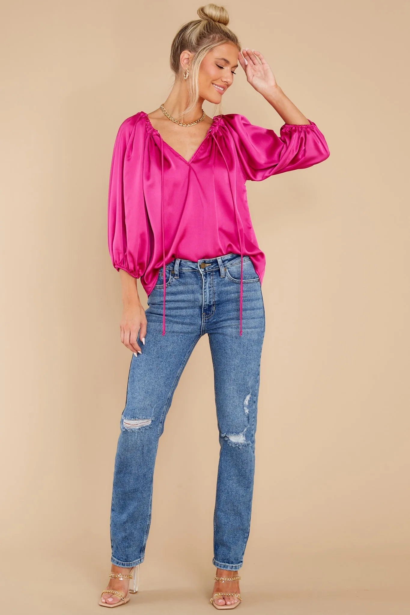 Energize And Inspire Fuchsia Top