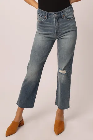 FRANKIE SUPER HIGH RISE CROPPED STRAIGHT JEANS AUTUMN RIDGE