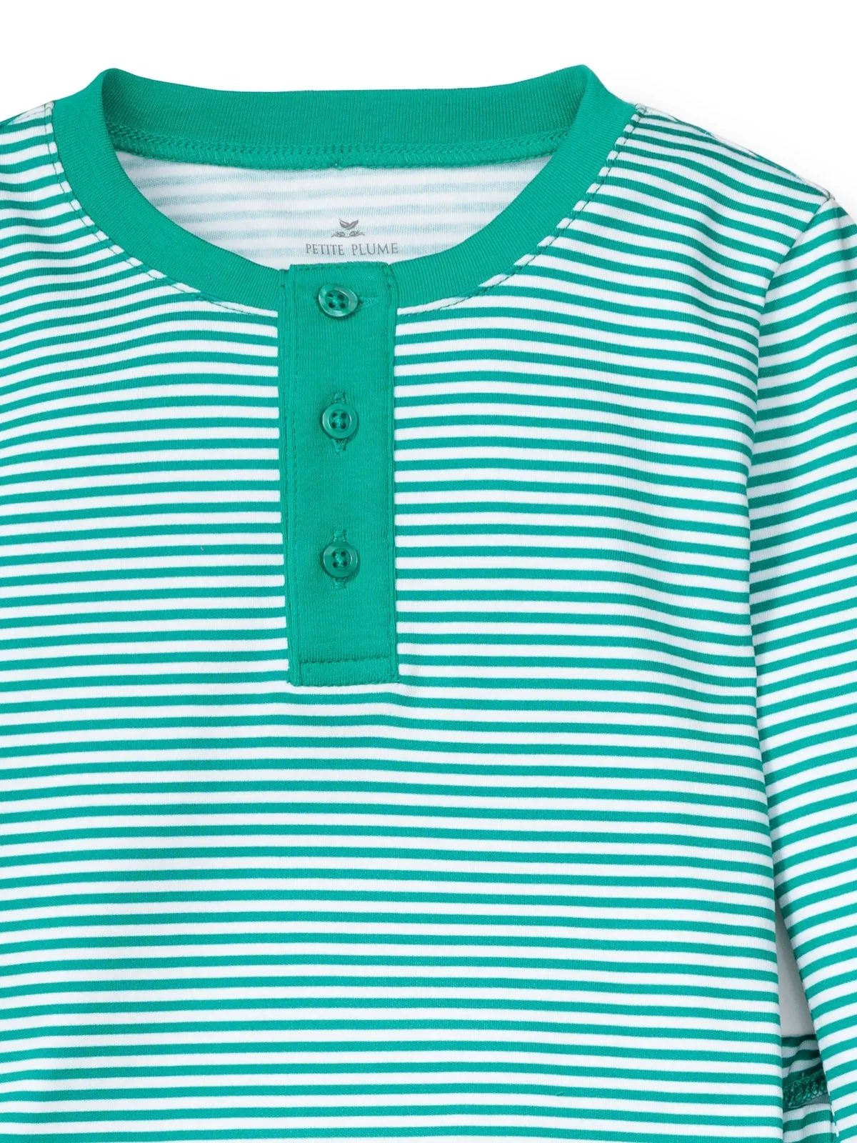 Green Stripe Pajama Set