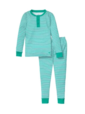 Green Stripe Pajama Set