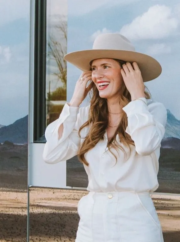 Inez Blouse, Ivory Silk Twill