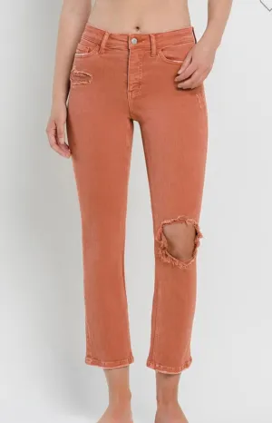 Jeanne High Rise Slim Straight Denim