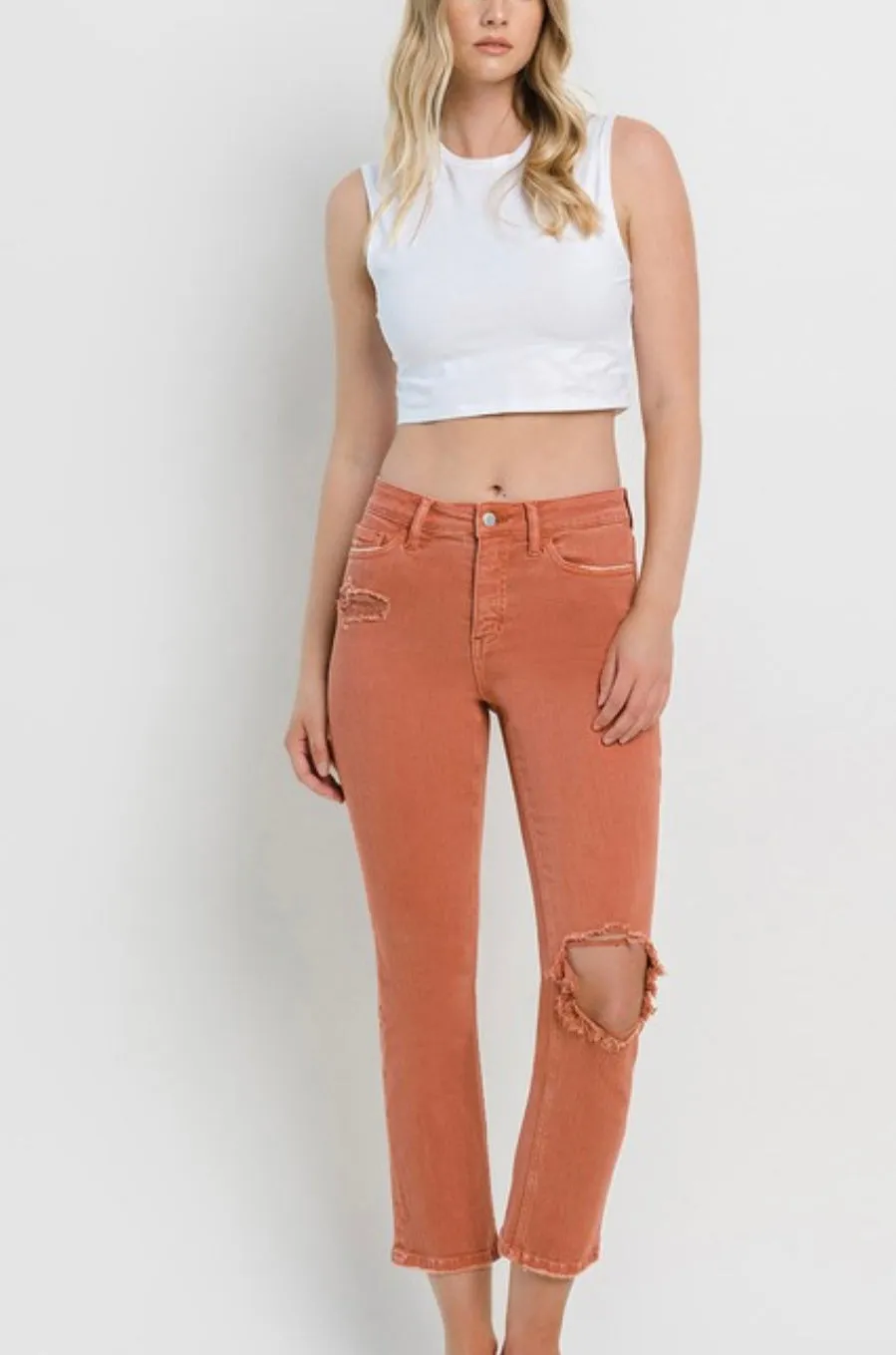 Jeanne High Rise Slim Straight Denim