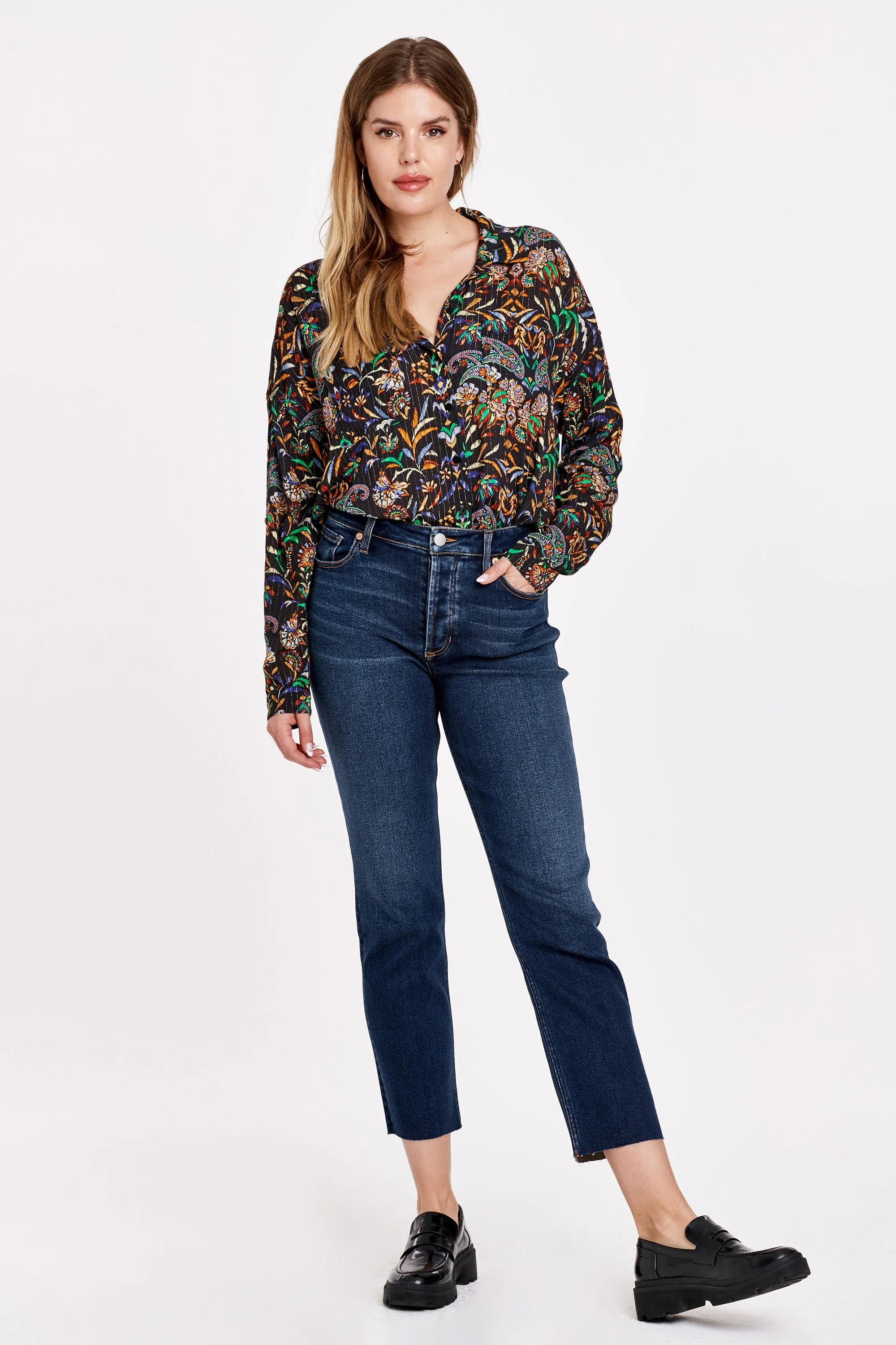 JODI SUPER HIGH RISE CROPPED STRAIGHT JEANS ARMENIA