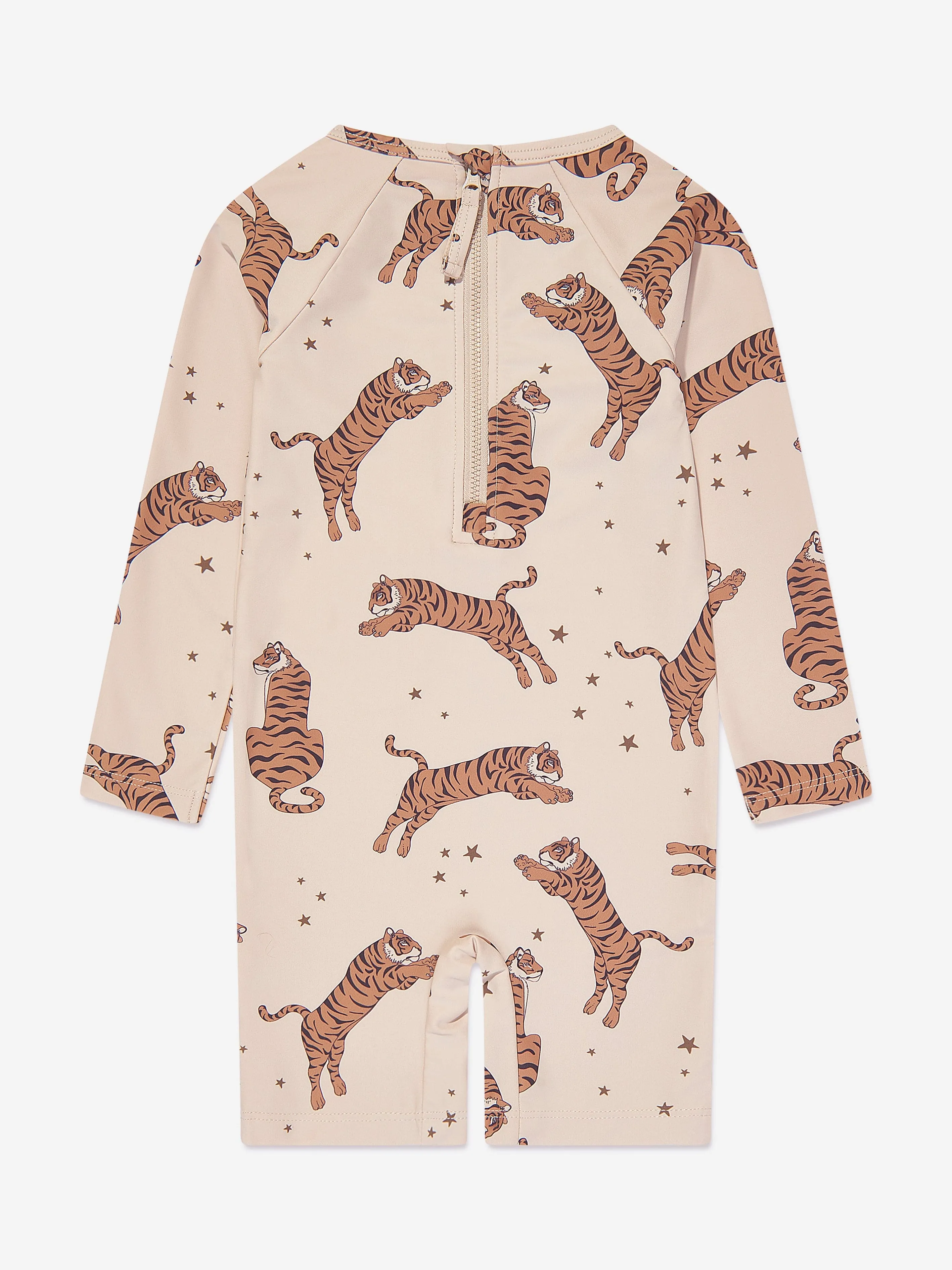 Konges Sløjd Kids Aster Tiger Onesie in Beige