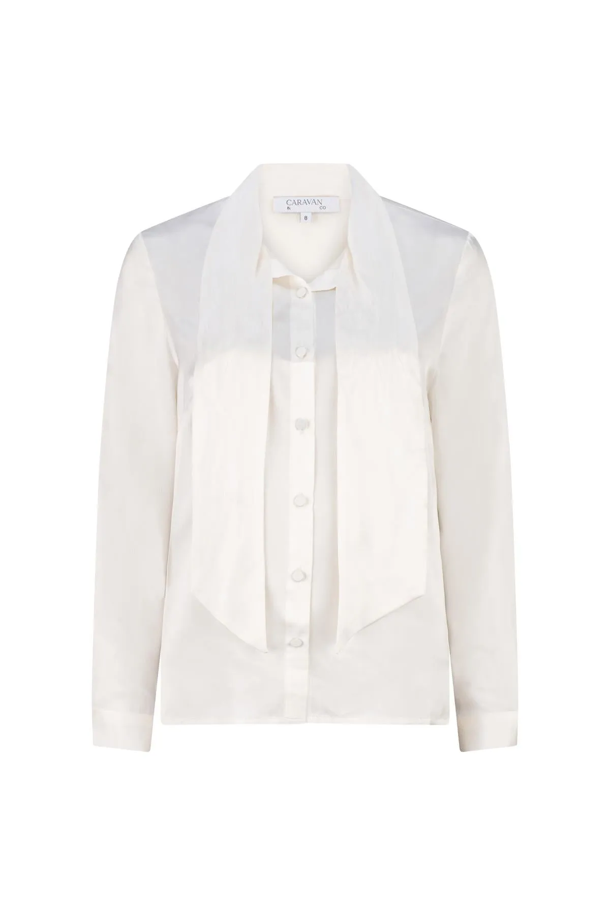 LIGHTNESS OF BEING BOW BLOUSE ALABASTER