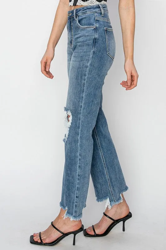 LILY HIGH RISE STRAIGHT CROP JEANS