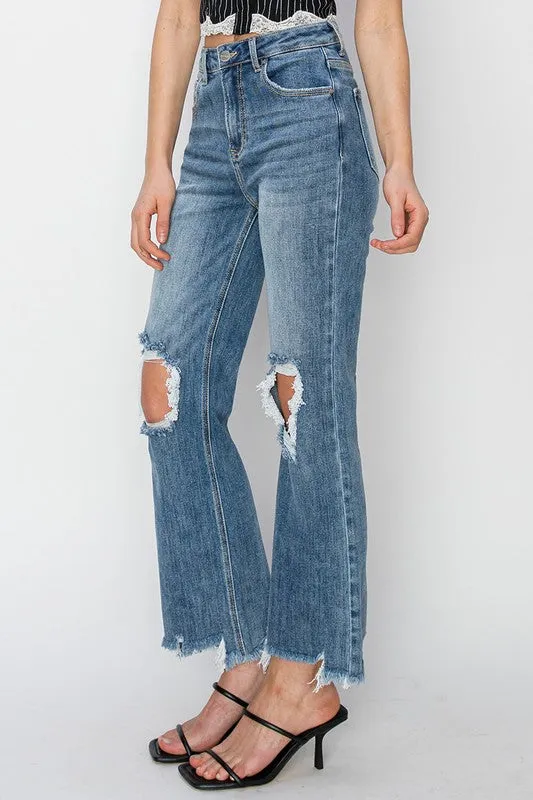LILY HIGH RISE STRAIGHT CROP JEANS