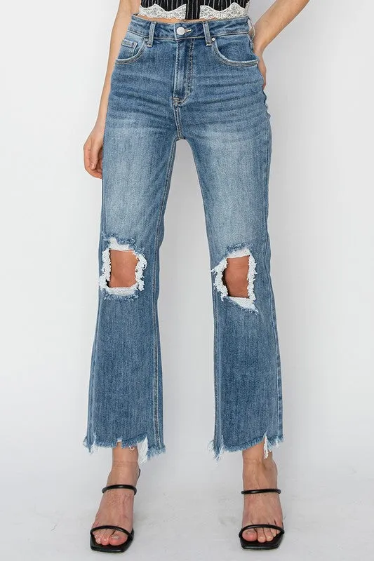 LILY HIGH RISE STRAIGHT CROP JEANS