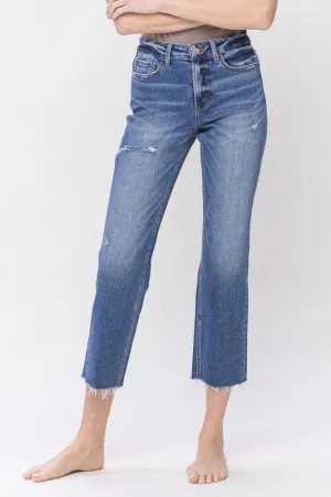 Marissa High Rise Cropped Straight Jean (Lovervet By Vervet) (Plus)