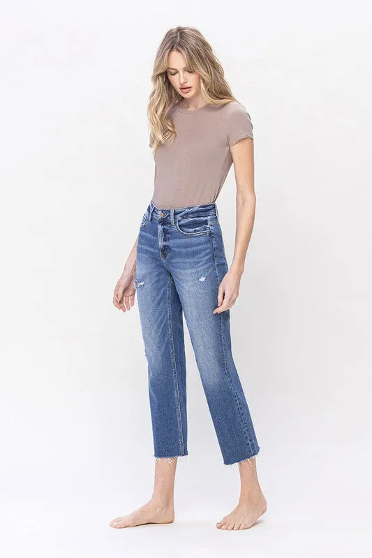 Marissa High Rise Cropped Straight Jean (Lovervet By Vervet) (Plus)