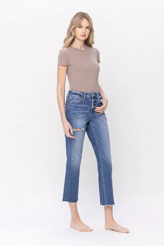 Marissa High Rise Cropped Straight Jean (Lovervet By Vervet) (Plus)