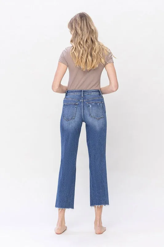 Marissa High Rise Cropped Straight Jean (Lovervet By Vervet) (Plus)
