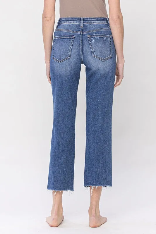 Marissa High Rise Cropped Straight Jean (Lovervet By Vervet) (Plus)