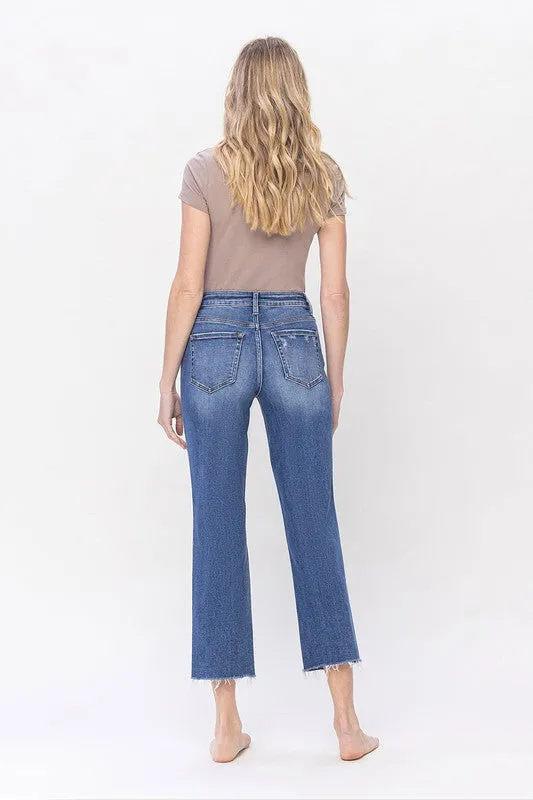Marissa High Rise Cropped Straight Jean (Lovervet By Vervet) (Plus)