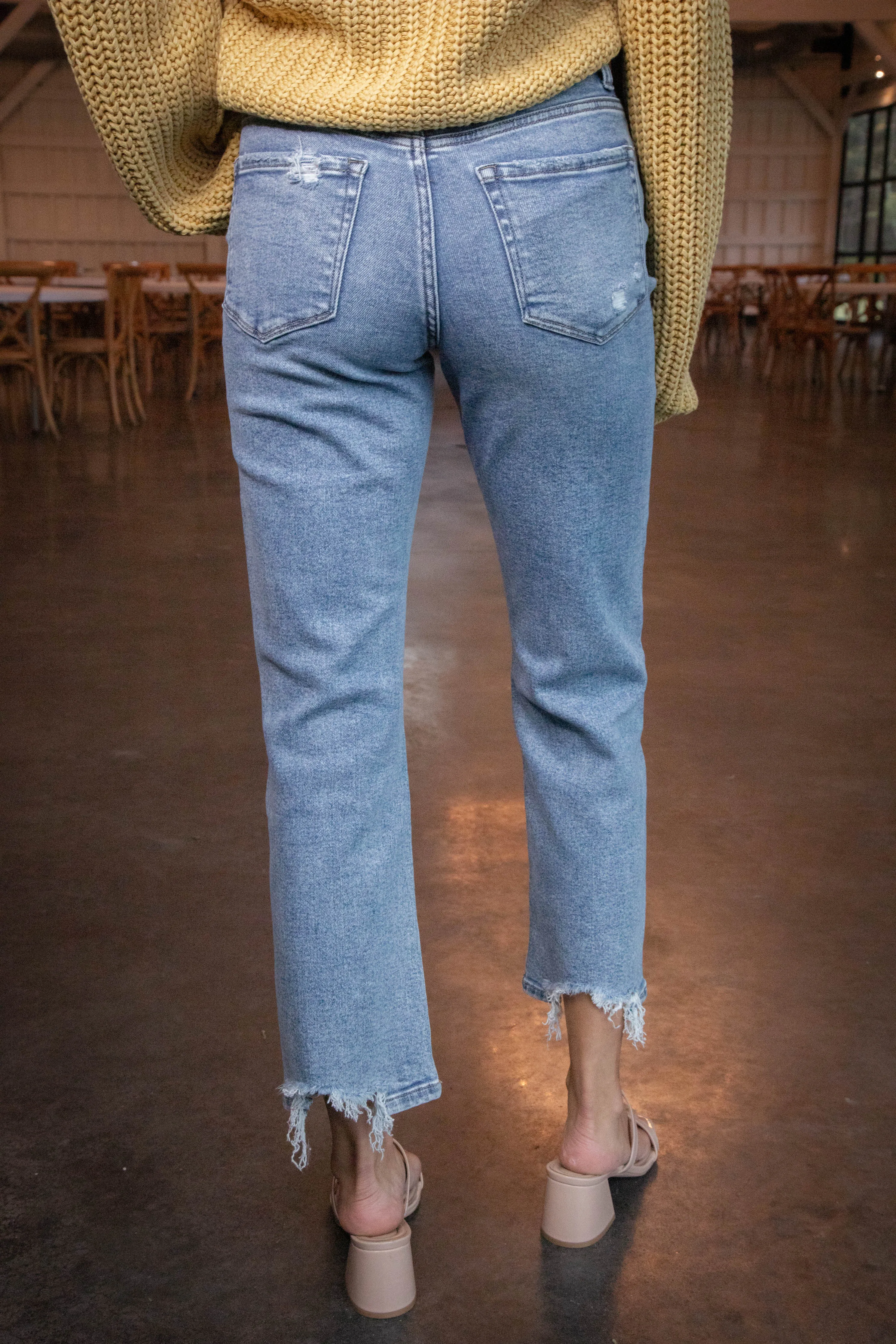 Melina High Rise Crop Straight Jeans, Blink