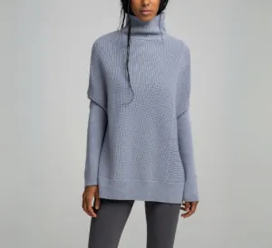 NFP - Merino Long Turtleneck Pullover in Pewter