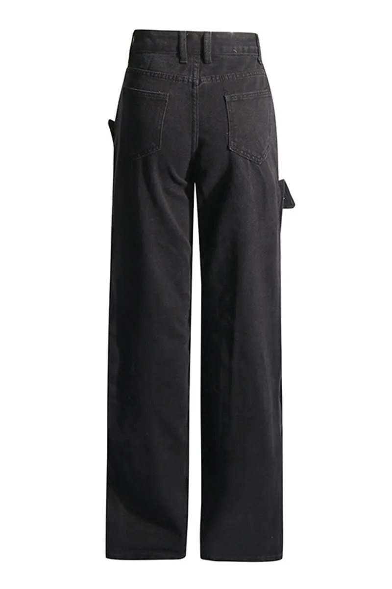 PK0660 Buttons Retro Denim Jeans