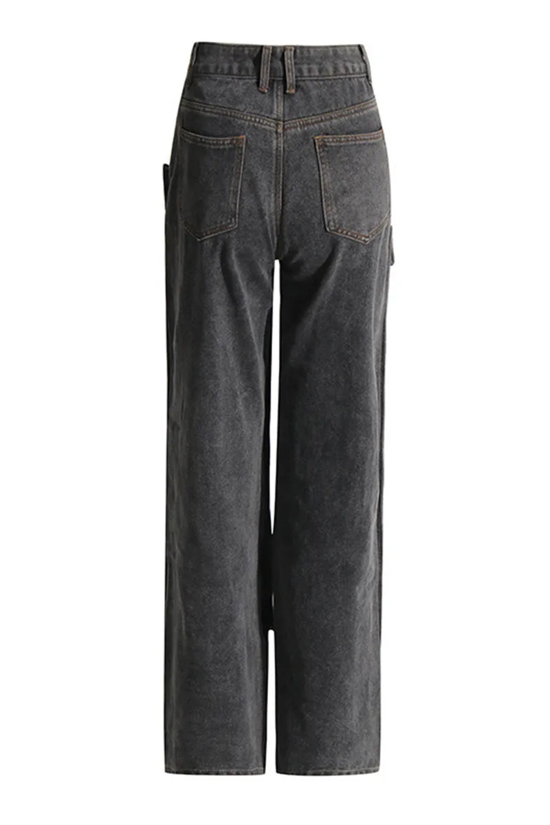 PK0660 Buttons Retro Denim Jeans