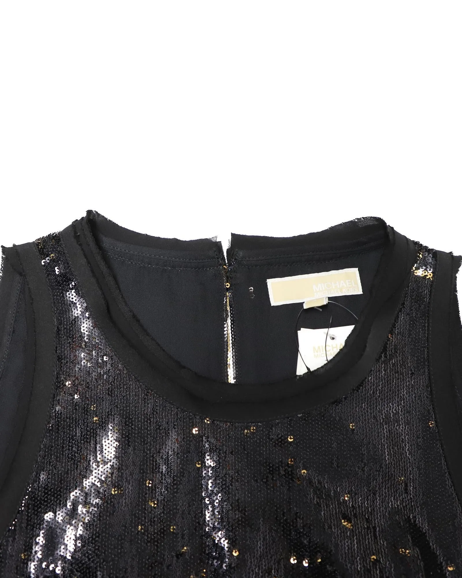 Sequin-Embellished  Sleeveless Dress