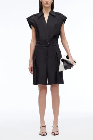 Sleeveless Utility Collared Romper