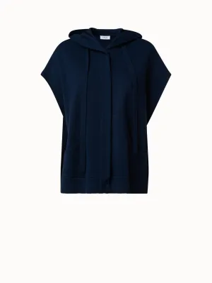 Strickjacke aus Merinowolle mit Kapuze