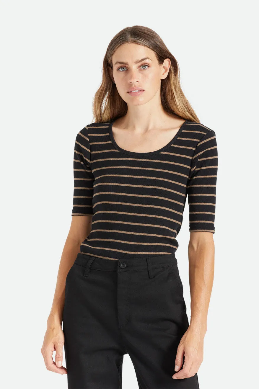 Tennessee Scoop Neck - Black/Pine Bark