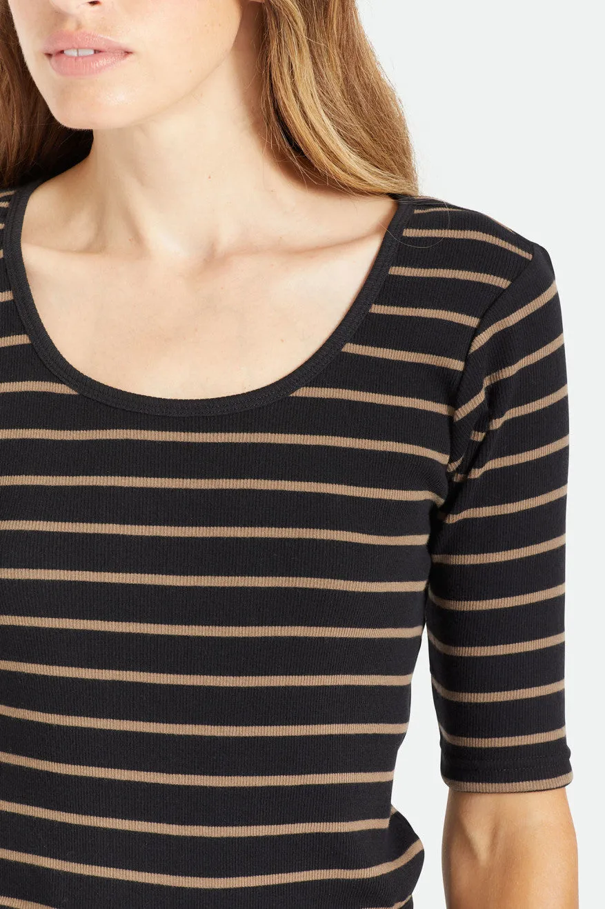 Tennessee Scoop Neck - Black/Pine Bark