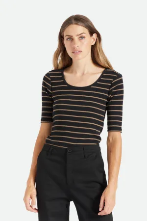 Tennessee Scoop Neck - Black/Pine Bark