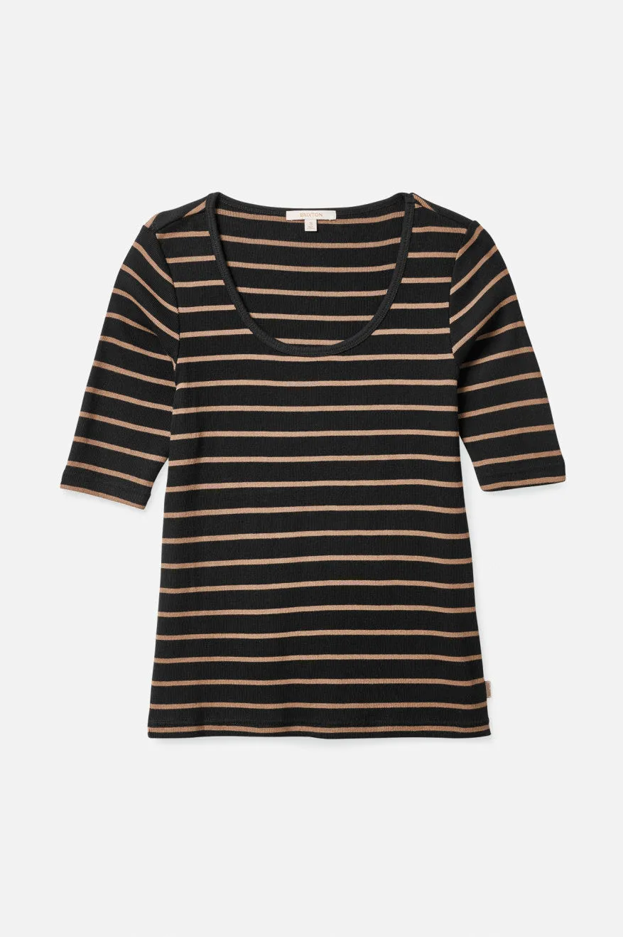 Tennessee Scoop Neck - Black/Pine Bark