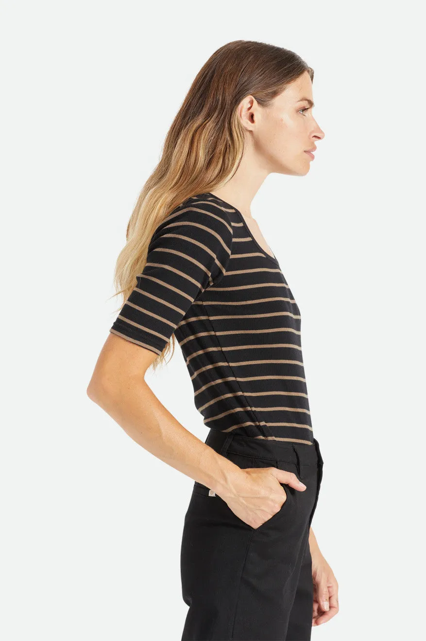 Tennessee Scoop Neck - Black/Pine Bark