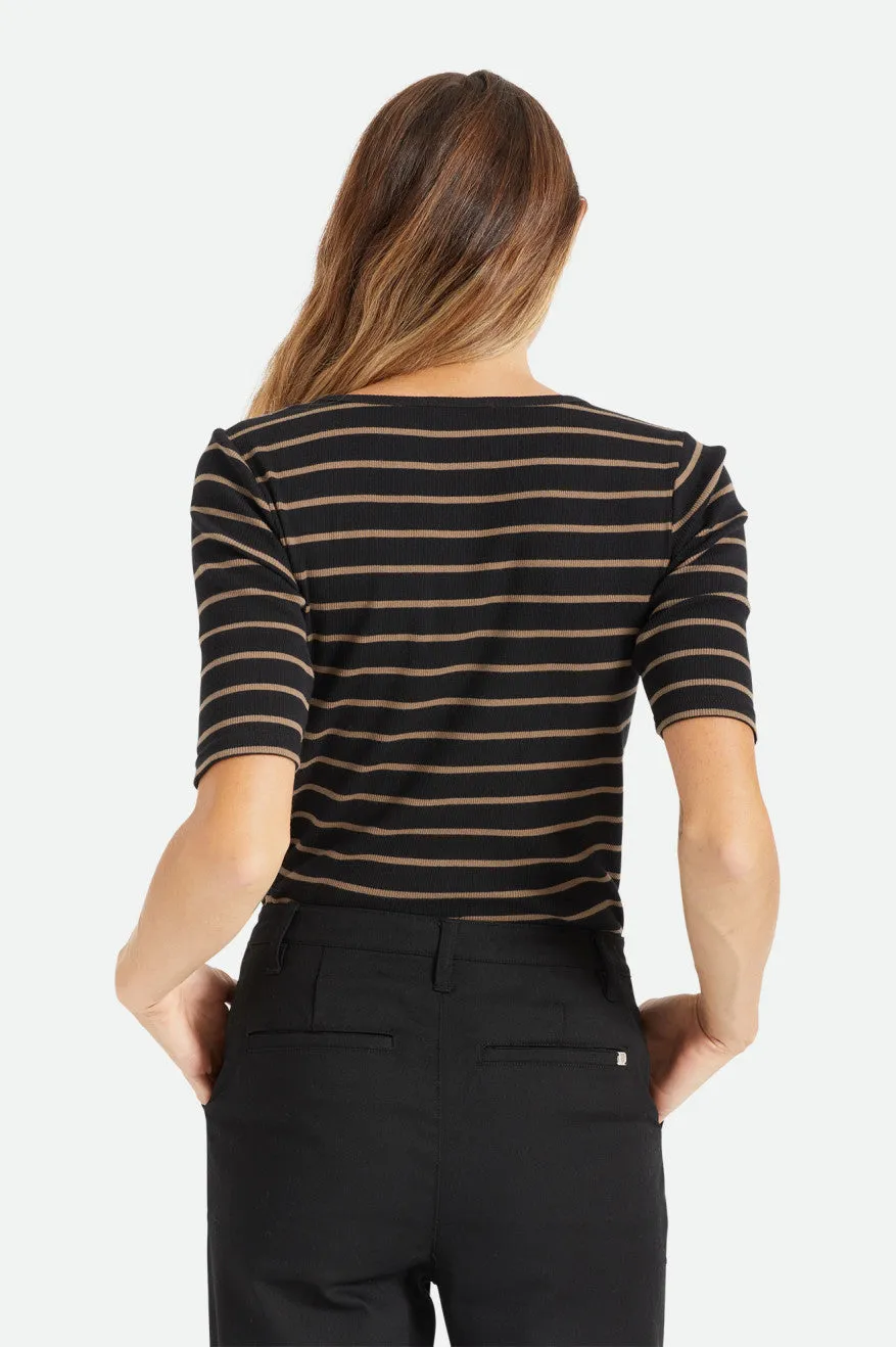 Tennessee Scoop Neck - Black/Pine Bark