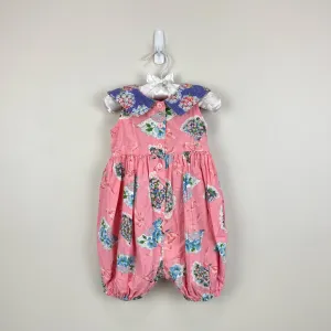 Vintage Mousefeathers Pink Floral Romper 18 Months