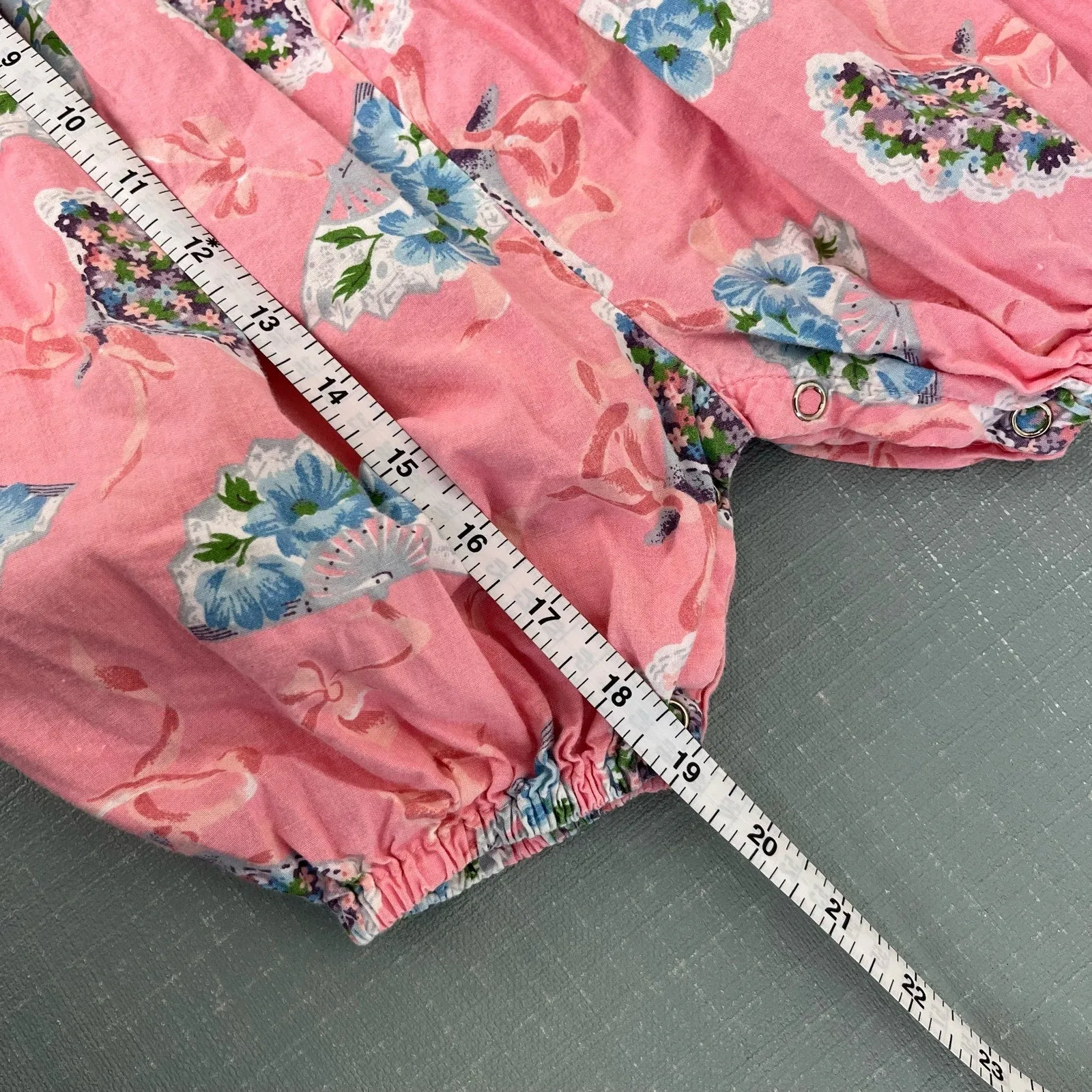 Vintage Mousefeathers Pink Floral Romper 18 Months
