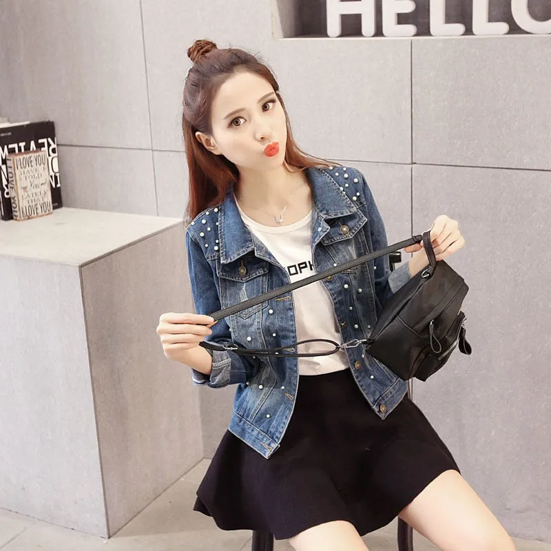 Women Denim Riverdale Southside Bomber Casual Outwear  jacket Coat