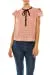 Women's Ruffled Bow Tie Polka Dot Chiffon Shirt Top blouse