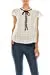 Women's Ruffled Bow Tie Polka Dot Chiffon Shirt Top blouse